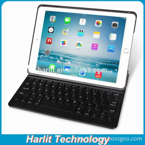 Leather Keyboard Case For iPad Pro 9.7 inch Ultra Slim Folio Magnetic Bluetooth Keyboard Case for iPad Air 2 Dual Angle Stand